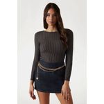Fashion, accesorii si bijuterii - Femei - Imbracaminte femei - Camasi si bluze femei - Pulover dama Guess JOSIE W5RR04 M INTL Gri - Infinity.ro