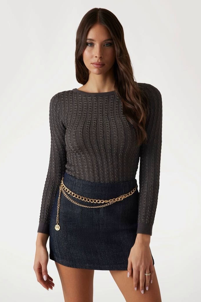 Pulover dama Guess JOSIE W5RR04 INTL Gri