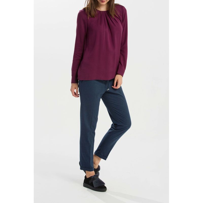 Fashion, accesorii si bijuterii - Femei - Imbracaminte femei - Camasi si bluze femei - Bluza dama Gant 4301049 INTL Visiniu XS - Infinity.ro