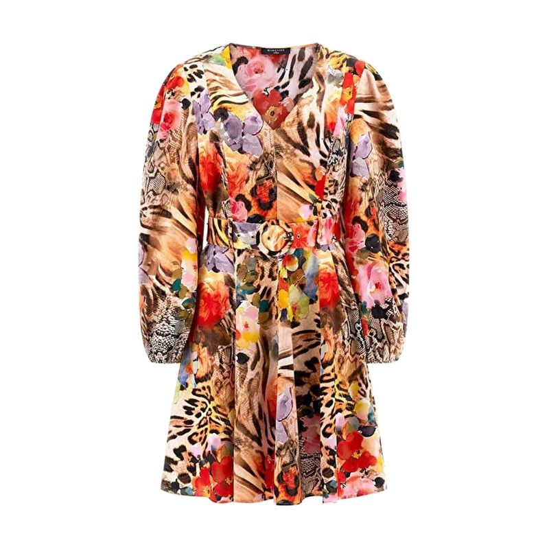 Fashion, accesorii si bijuterii - Femei - Imbracaminte femei - Rochii femei - Rochie dama Guess by Marciano 3BGK42 Multicolor L INTL - Infinity.ro