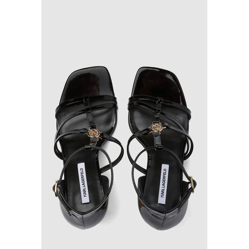 Fashion, accesorii si bijuterii - Femei - Incaltaminte femei - Sandale femei - Sandale de dama piele naturala Karl Lagerfeld KL32001 38 EU Negru - Infinity.ro