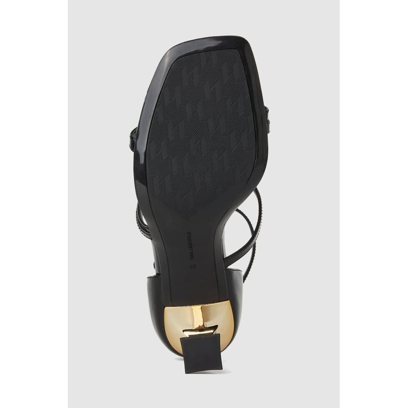 Fashion, accesorii si bijuterii - Femei - Incaltaminte femei - Sandale femei - Sandale de dama piele naturala Karl Lagerfeld KL32001 38 EU Negru - Infinity.ro