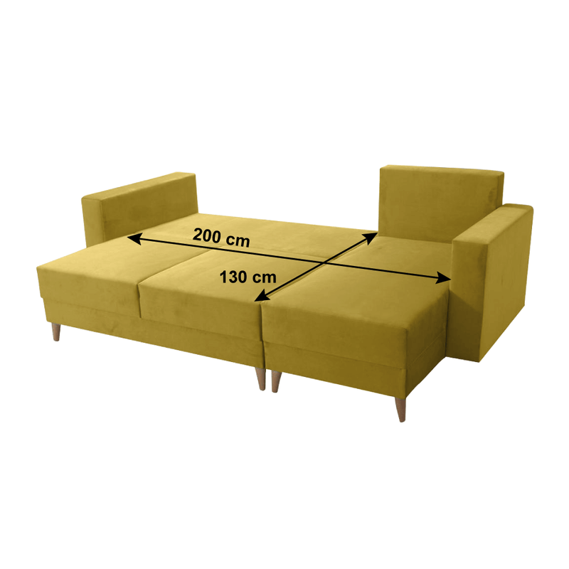 Casa si Gradina - Mobilier - Canapele si coltare - Canapele - Canapea extensibila, galben, dreapta, BLEKY ROH - Infinity.ro