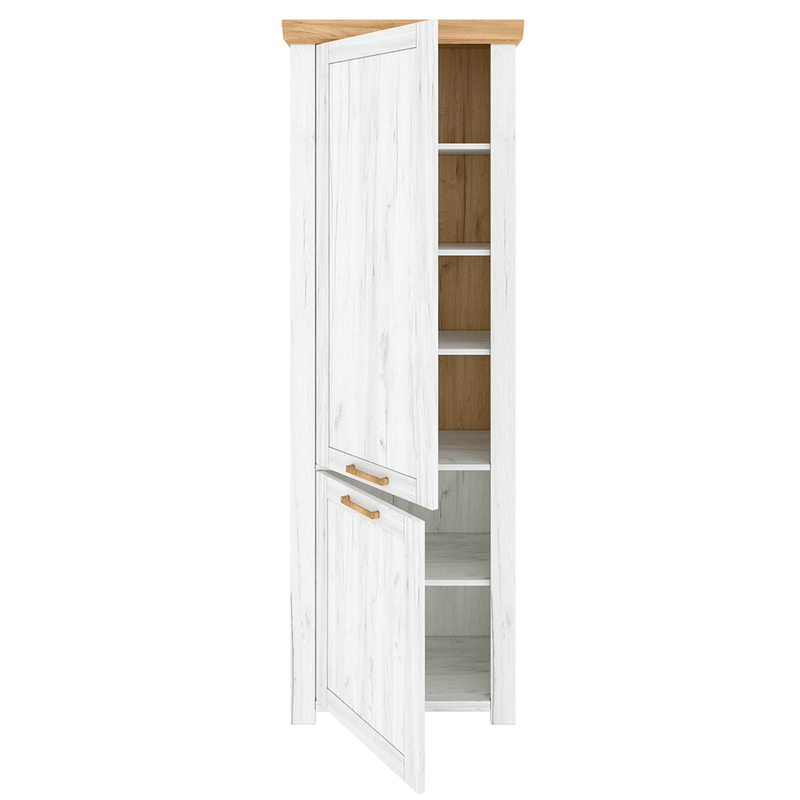 Casa si Gradina - Mobilier - Dulapuri si sifoniere - Dulapuri - Mobila cu polite V, stejar craft auriu / stejar craft alb, SUDBURY - Infinity.ro