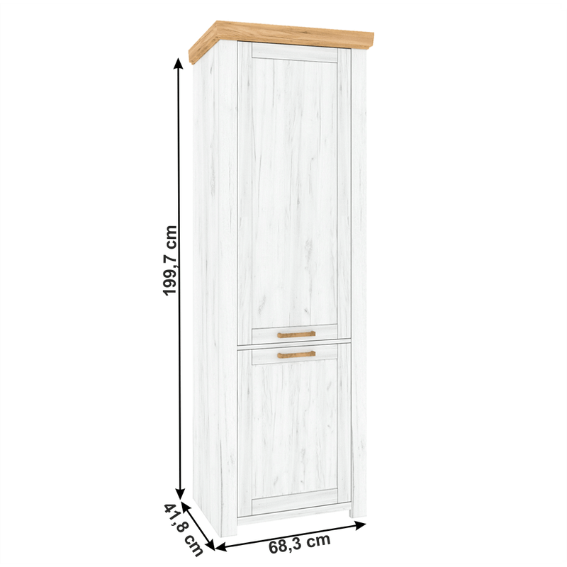 Casa si Gradina - Mobilier - Dulapuri si sifoniere - Dulapuri - Mobila cu polite V, stejar craft auriu / stejar craft alb, SUDBURY - Infinity.ro
