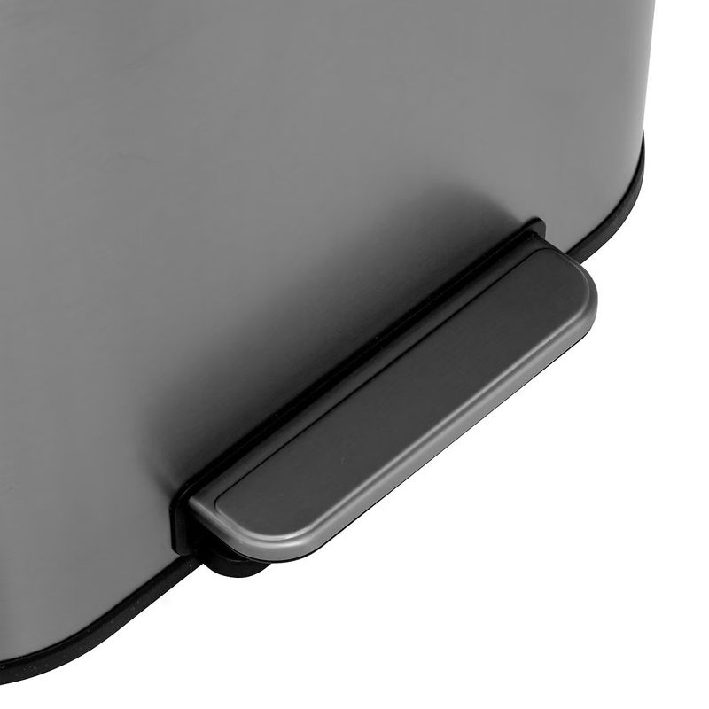 Casa si Gradina - Mobilier - Organizare si depozitare - Cosuri de gunoi - Cos de gunoi cu pedala din otel inoxidabil mat, 50L, galeata interioara detasabila, 45x35x61 cm, argintiu - Infinity.ro