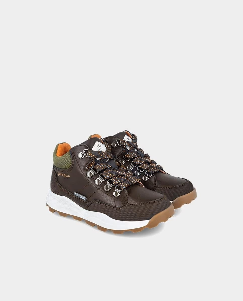 Ghete pentru copii, piele naturala, maro, Garvalin (Marime: 30 (18,8-19,4 cm))