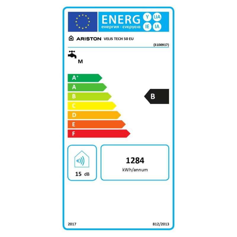 Casa si Gradina - Termice - Boilere si accesorii - Boilere - Boiler electric Ariston Velis Tech 50, afisaj digital, IPX4, functie eco, 50 L, 1500 W - Infinity.ro