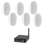 TV, Audio-Video si Foto - Home cinema si Soundbar - Sisteme audio - Sistem sonorizare terasa 6 boxe albe DAP WMS4-W + amplificator Bluetooth, 2x50W - Infinity.ro