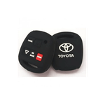 Auto si Moto - Electronice auto - Accesorii electronice auto - Husa cheie auto din silicon pentru Toyota cu 2 butoane + 1 buton de panica Negru - Infinity.ro
