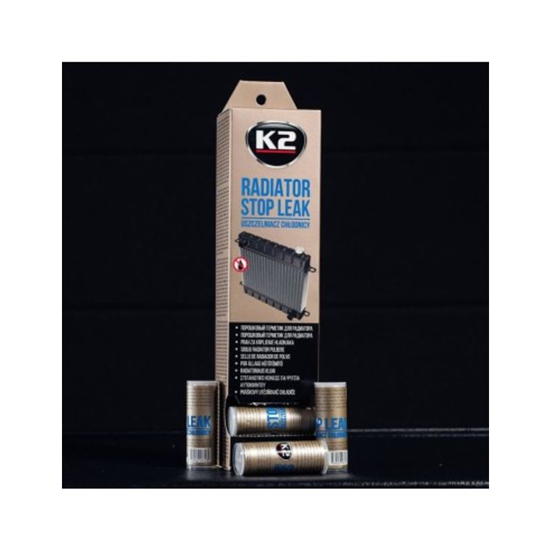 Auto si Moto - Intretinere auto - Produse curatare auto - Solutie Lipit Radiatorul tip Praf K2 Stop Leak, 18,5g - Infinity.ro
