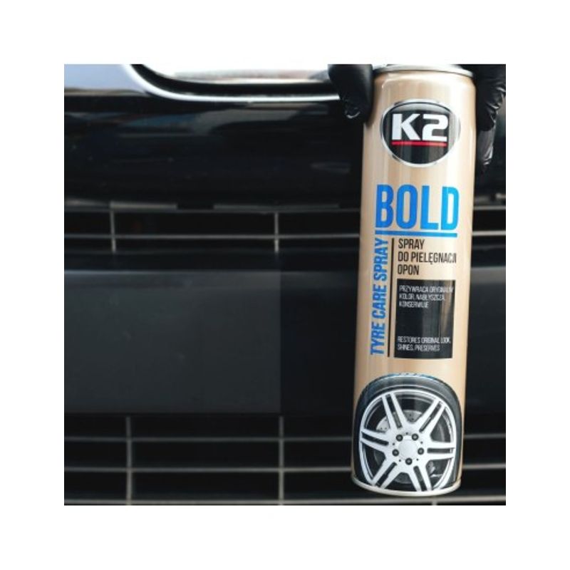 Auto si Moto - Intretinere auto - Produse curatare auto - Spray intretinere anvelope K2 Bold Tire Shine, 600ml - Infinity.ro