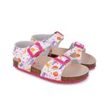 Fashion, accesorii si bijuterii - Copii - Incaltaminte copii - Sandale copii - Sandale pentru copii cu floricele Garvalin, 252465, alb (Marime: 24 (14,8-15,4 cm)) - Infinity.ro