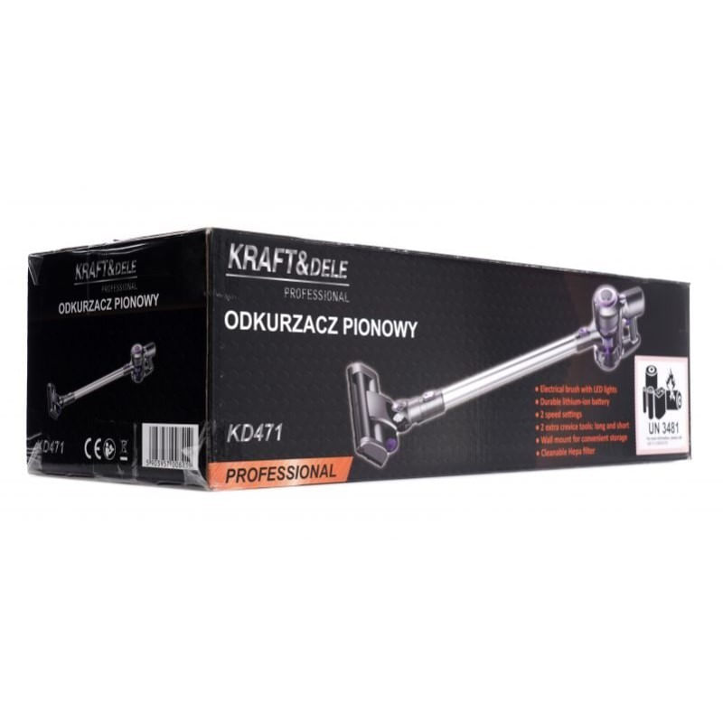 Electronice si Electrocasnice - Ingrijirea locuintei - Aspiratoare - Aspirator vertical fara fir, 0.8L, KD471, Kraft&Dele - Infinity.ro