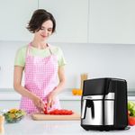 Electronice si Electrocasnice - Electrocasnice bucatarie - Aparate de gatit & desert - Friteuze - Air fryer digital fara ulei, Kraft&Dele, 8L 1850W cu programe automate, KD4101 - Infinity.ro
