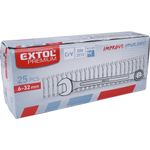 Casa si Gradina - Constructii - Scule electrice si accesorii - Seturi si accesorii pentru gaurit si insurubat - Chei combinate 6-32mm 25buc, EXTOL PREMIUM, 6334, CrV, 6-32mm - Infinity.ro