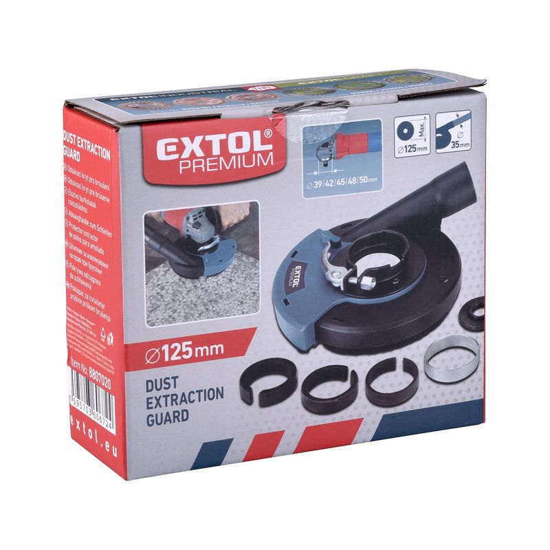 Casa si Gradina - Constructii - Scule electrice si accesorii - Seturi si accesorii pentru gaurit si insurubat - Aparatoare polizor unghiular, EXTOL PREMIUM, 8807020, O125mm cu perie - Infinity.ro