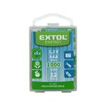 Casa si Gradina - Electrice - Accesorii electrice - Baterii, acumulatori si incarcatoare - Acumulatori reincarcabili HR03, 12 buc, 1000mAh, 1.2V, EXTOL ENERGY, 42062, - Infinity.ro