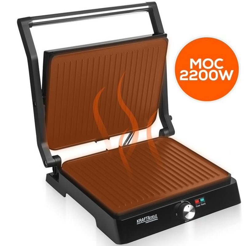 Electronice si Electrocasnice - Electrocasnice bucatarie - Aparate de gatit & desert - Gratare electrice - Grill Electric 2400W, Kraft&Dele, KD4103 - Infinity.ro