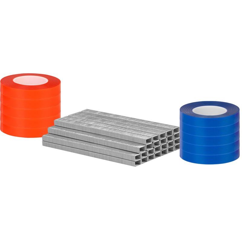 Casa si Gradina - Gradinarit si plante - Unelte gradinarit - Accesorii pentru unelte gradinarit - Cleste pentru legat plante, set 10 piese, 10000 capse, banda inclusa, pentru vita de vie, rosii, castraveti - Infinity.ro