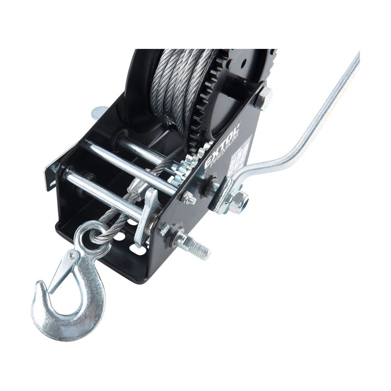 Auto si Moto - Reparatii si depanare - Scule auto - Echipamente de ridicare si sprijin - Troliu manual, EXTOL PREMIUM, 8861305, 1350kg, cablu din otel - Infinity.ro