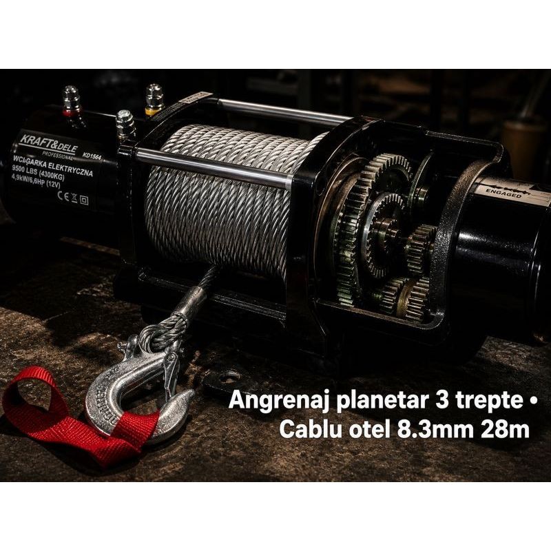 Auto si Moto - Reparatii si depanare - Scule auto - Echipamente de ridicare si sprijin - Troliu electric KRAFT&DELE 230V, 650W 150/300 kg, inaltime 12m KD2190 - Infinity.ro