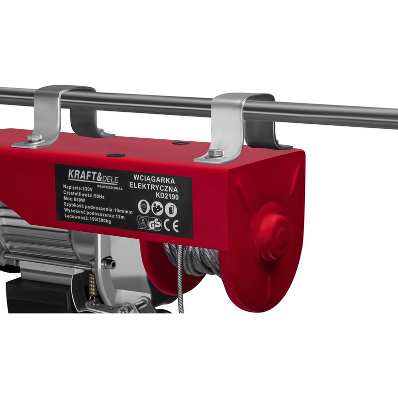 Auto si Moto - Reparatii si depanare - Scule auto - Echipamente de ridicare si sprijin - Troliu electric KRAFT&DELE 230V, 650W 150/300 kg, inaltime 12m KD2190 - Infinity.ro