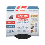 Casa si Gradina - Constructii - Scule electrice si accesorii - Accesorii polizare si slefuire - Disc abraziv pentru lemn, Extol, polizor unghiular, 125x3x22.2 mm, taietura medie, utilizare multipla,8803706 - Infinity.ro