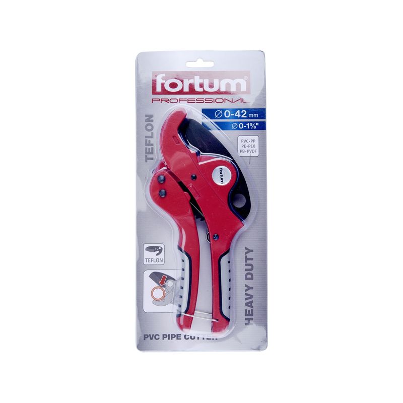 Casa si Gradina - Constructii - Scule de mana si unelte - Clesti si patenti - Foarfece pentru tevi din plastic, FORTUM, 4775011, 0-42mm, lama triunghiulara - Infinity.ro