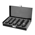 Casa si Gradina - Constructii - Scule de mana si unelte - Chei si truse chei - Set Cheie impact 1/2", set 5 pcs, FORTUM, 4700802, 17-27mm, L 79mm - Infinity.ro
