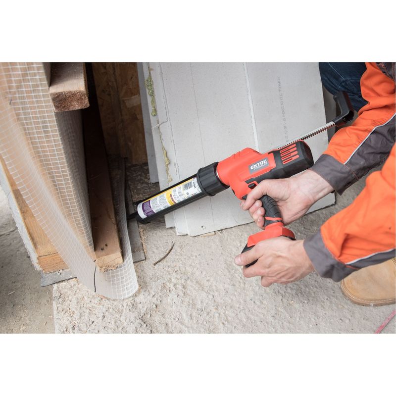 Casa si Gradina - Constructii - Vopsea si tencuieli - Pistoale si sisteme de vopsit si tencuit - Pistol aplicare a siliconului fara fir, EXTOL, 20V, 8891864, 2000mAh, 2000N - Infinity.ro