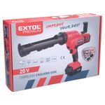 Casa si Gradina - Constructii - Vopsea si tencuieli - Pistoale si sisteme de vopsit si tencuit - Pistol aplicare a siliconului fara fir, EXTOL, 20V, 8891864, 2000mAh, 2000N - Infinity.ro