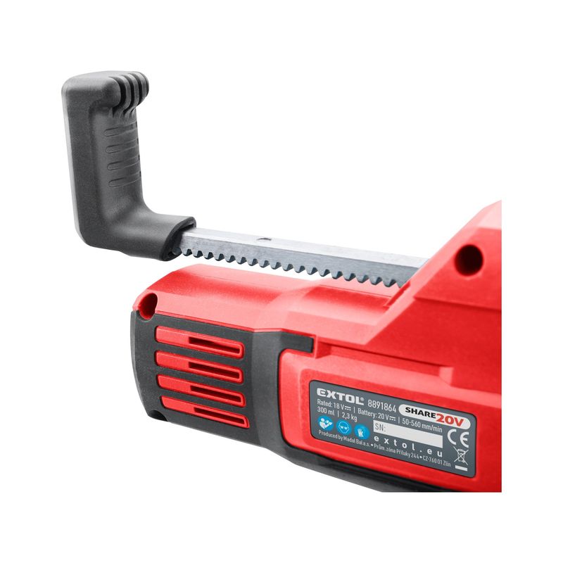 Casa si Gradina - Constructii - Vopsea si tencuieli - Pistoale si sisteme de vopsit si tencuit - Pistol aplicare a siliconului fara fir, EXTOL, 20V, 8891864, 2000mAh, 2000N - Infinity.ro
