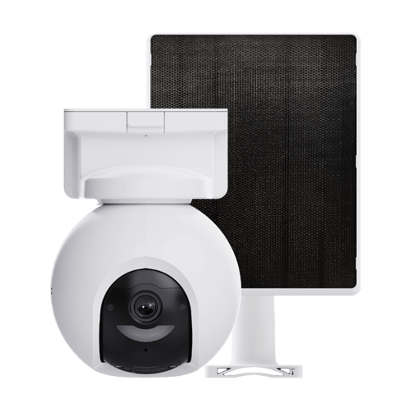 Casa si Gradina - Electrice - Smart Home - Camere de supraveghere - Camera IP PT Wi-Fi6 + Panou solar 5W, 8MP, baterie 10.400 mAh, Audio, IR 15m, Color 24/7 - EZVIZ CS-HB8/SP(4K) - Infinity.ro