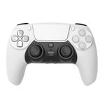 PC, gaming si accesorii - Gaming - Accesorii gaming - Controlere, Volane si Casti gaming - Controller Wireless PS4 GBV LOGIC, Gamepad Bluetooth,  Vibratii Duble,  LED Iluminat, Baterie 800mAh, Alb - Infinity.ro