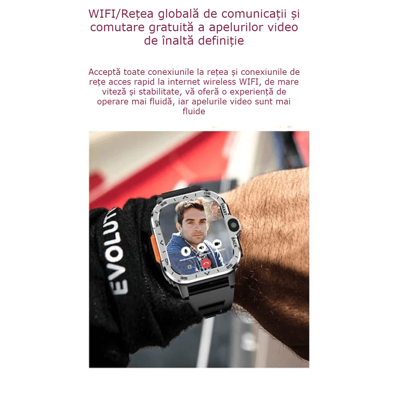 Laptop, Telefoane si Tablete - Wearables si gadgeturi - Wearables - Smartwatch-uri - Smartwatch Android GBV Logic 16GB,  Independent cu SIM, 4G/5G, GPS,  WiFi, 2 camere 2MP+8MP, Apel Video, Ecran HD - Infinity.ro
