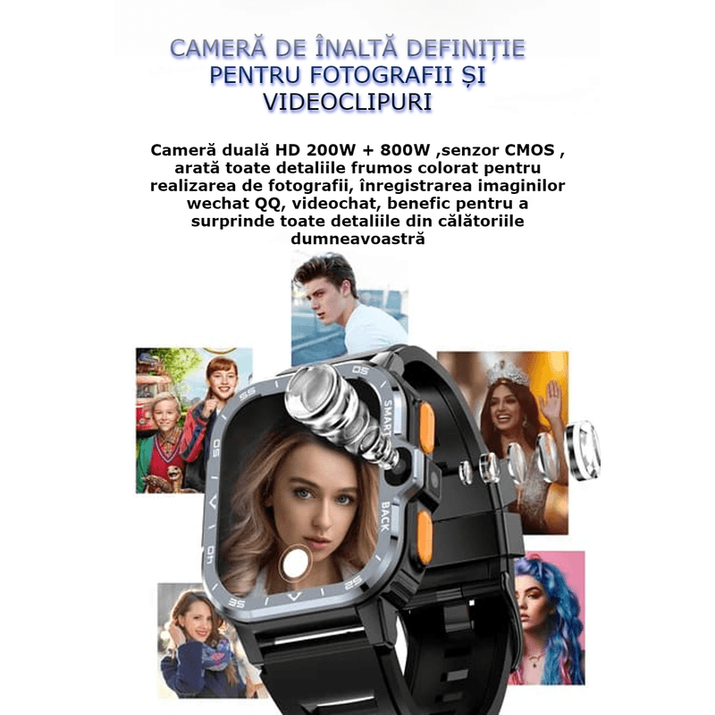 Laptop, Telefoane si Tablete - Wearables si gadgeturi - Wearables - Smartwatch-uri - Smartwatch Android GBV Logic 16GB,  Independent cu SIM, 4G/5G, GPS,  WiFi, 2 camere 2MP+8MP, Apel Video, Ecran HD - Infinity.ro