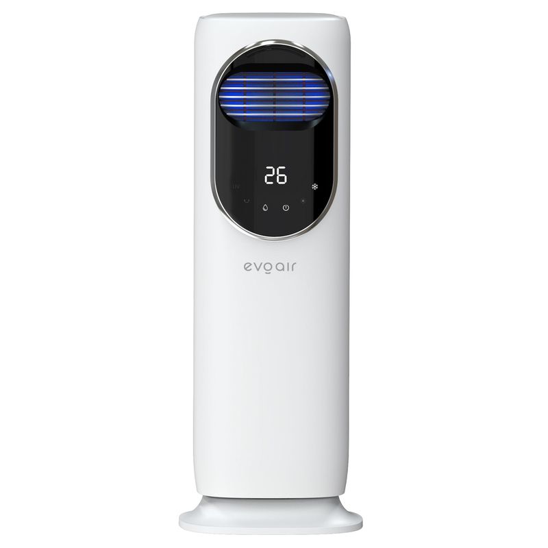 Electronice si Electrocasnice - Climatizare si sisteme de incalzire - Aparate filtrare aer - Umidificatoare - Ventilator turn 4in1 Evoair BRIIS SILVER BLACK, Incalzire, Racire, Umidificare, UV (Mici imperfectiuni vizuale) - Infinity.ro