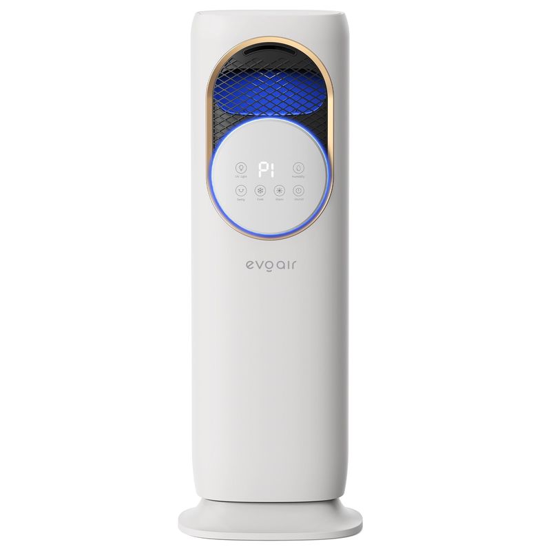 Electronice si Electrocasnice - Climatizare si sisteme de incalzire - Aparate racire aer - Ventilatoare - Ventilator turn 4 in 1 Evoair BRIIS GOLD, Incalzire, Racire, Umidificare, Sterilizare UV, Pastile Cadou - Infinity.ro
