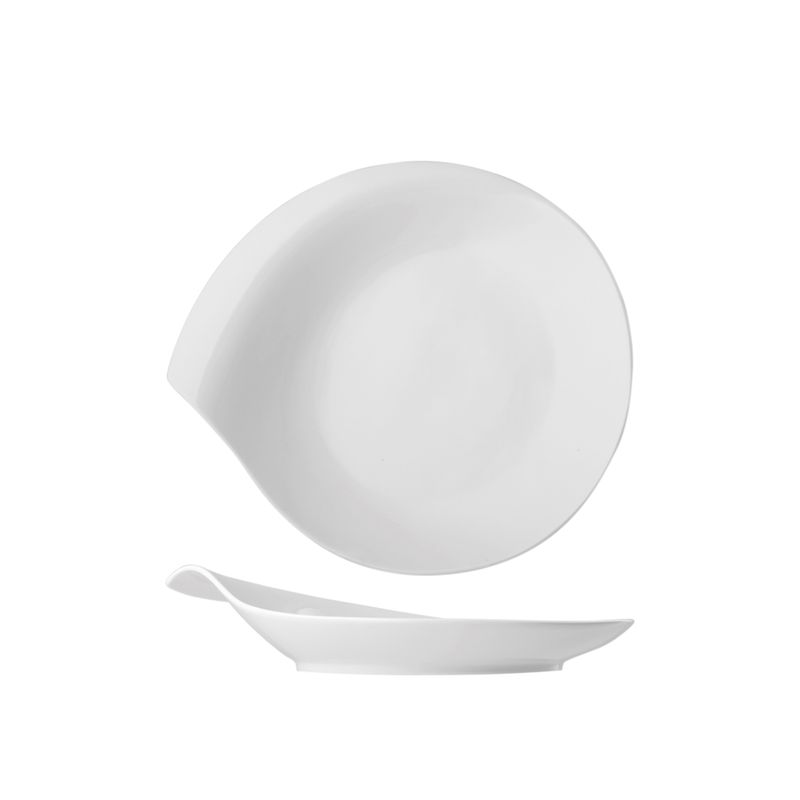 Casa si Gradina - Bucatarie si vesela - Vesela si tacamuri - Farfurii si boluri - Farfurie servire, portelan, Fazzol, 23 cm, alb - Infinity.ro