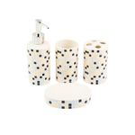 Casa si Gradina - Sanitare - Suporturi si accesorii baie - Suporturi baie - Set accesorii baie, ceramica, 4 piese, Christal - Infinity.ro