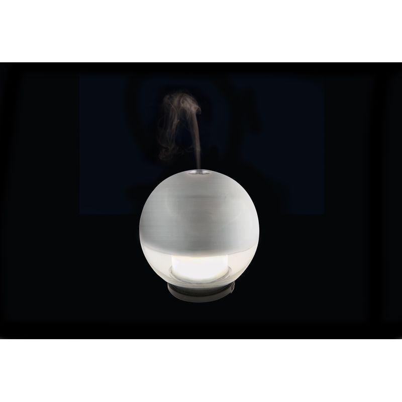 Casa si Gradina - Decoratiuni - Aromaterapie si lumanari - Difuzoare aromaterapie - Difuzor electric din sticla , cu led, 100 ml, Argintiu - Infinity.ro