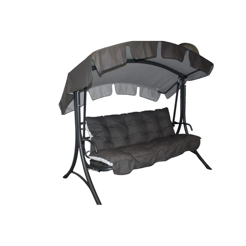 Casa si Gradina - Gradina si terasa - Balansoare si hamace - Hamace si suporturi - Balansoar de gradina cu functie pat , Diego, 208x126x173 cm, structura otel, acoperis si perne incluse - Infinity.ro