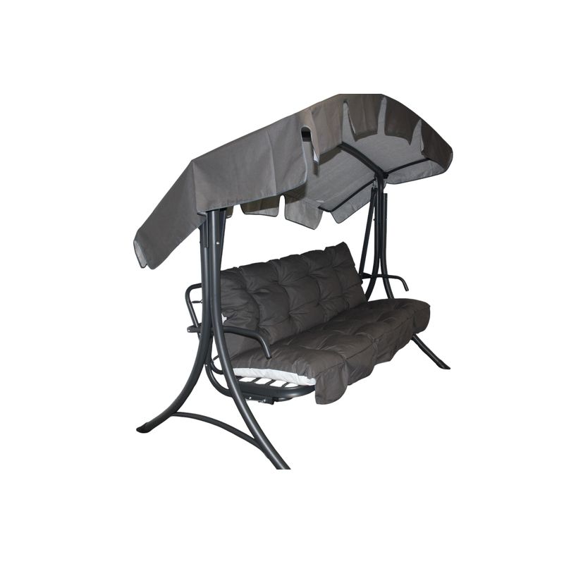 Casa si Gradina - Gradina si terasa - Balansoare si hamace - Hamace si suporturi - Balansoar de gradina cu functie pat , Diego, 208x126x173 cm, structura otel, acoperis si perne incluse - Infinity.ro