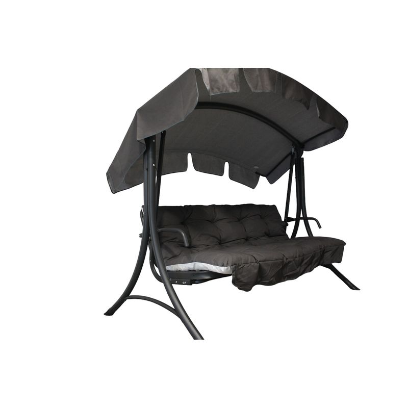 Casa si Gradina - Gradina si terasa - Balansoare si hamace - Hamace si suporturi - Balansoar de gradina cu functie pat , Diego, 208x126x173 cm, structura otel, acoperis si perne incluse - Infinity.ro