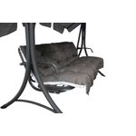 Casa si Gradina - Gradina si terasa - Balansoare si hamace - Hamace si suporturi - Balansoar de gradina cu functie pat , Diego, 208x126x173 cm, structura otel, acoperis si perne incluse - Infinity.ro