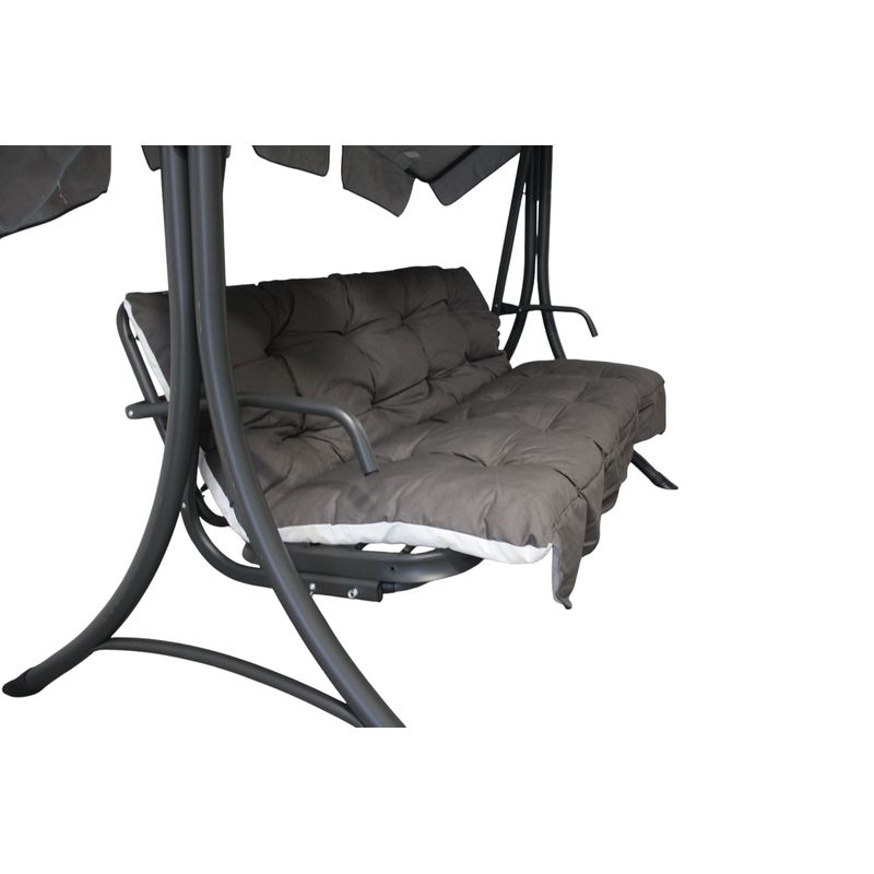Casa si Gradina - Gradina si terasa - Balansoare si hamace - Hamace si suporturi - Balansoar de gradina cu functie pat , Diego, 208x126x173 cm, structura otel, acoperis si perne incluse - Infinity.ro