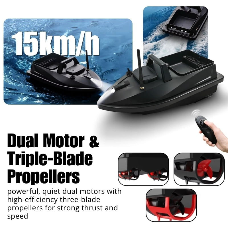 Sport si Outdoor - Sporturi acvatice - Pescuit - Echipament suplimentar pentru pescuit - Barca Plantat, Nadit si Momit iUni V805, 3500mAh, 1.5kg, 500m, 15km/h - Infinity.ro