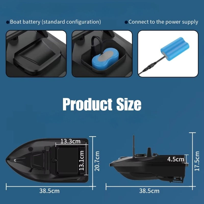 Sport si Outdoor - Sporturi acvatice - Pescuit - Echipament suplimentar pentru pescuit - Barca Plantat, Nadit si Momit iUni V805, 3500mAh, 1.5kg, 500m, 15km/h - Infinity.ro