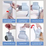 Casa si Gradina - Bucatarie si vesela - Ustensile bucatarie - Razatori si curatatoare - Set razatoare manuala cu prindere pe masa, 5 accesorii, pentru nuci, legume, branzeturi, razatoare multifunctionala - Infinity.ro
